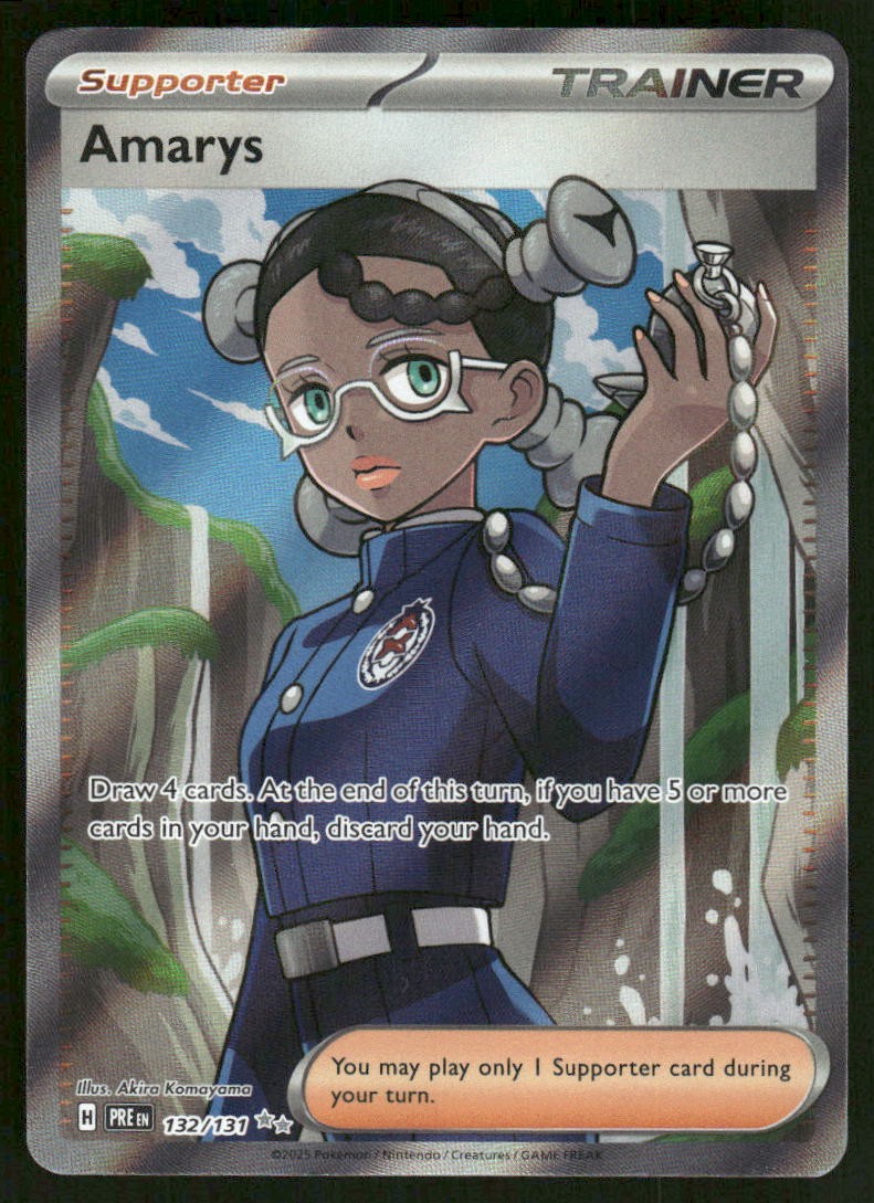 Pokemon Cards Amarys 132/131 Prismatic Evolutions Ultra Rare NM0