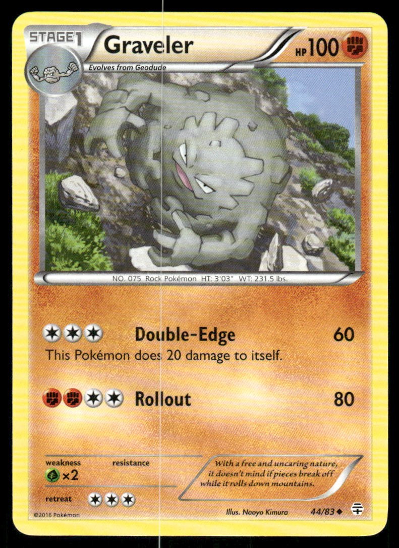 Pokemon Cards Graveler 44/83 Generations Uncommon NM0