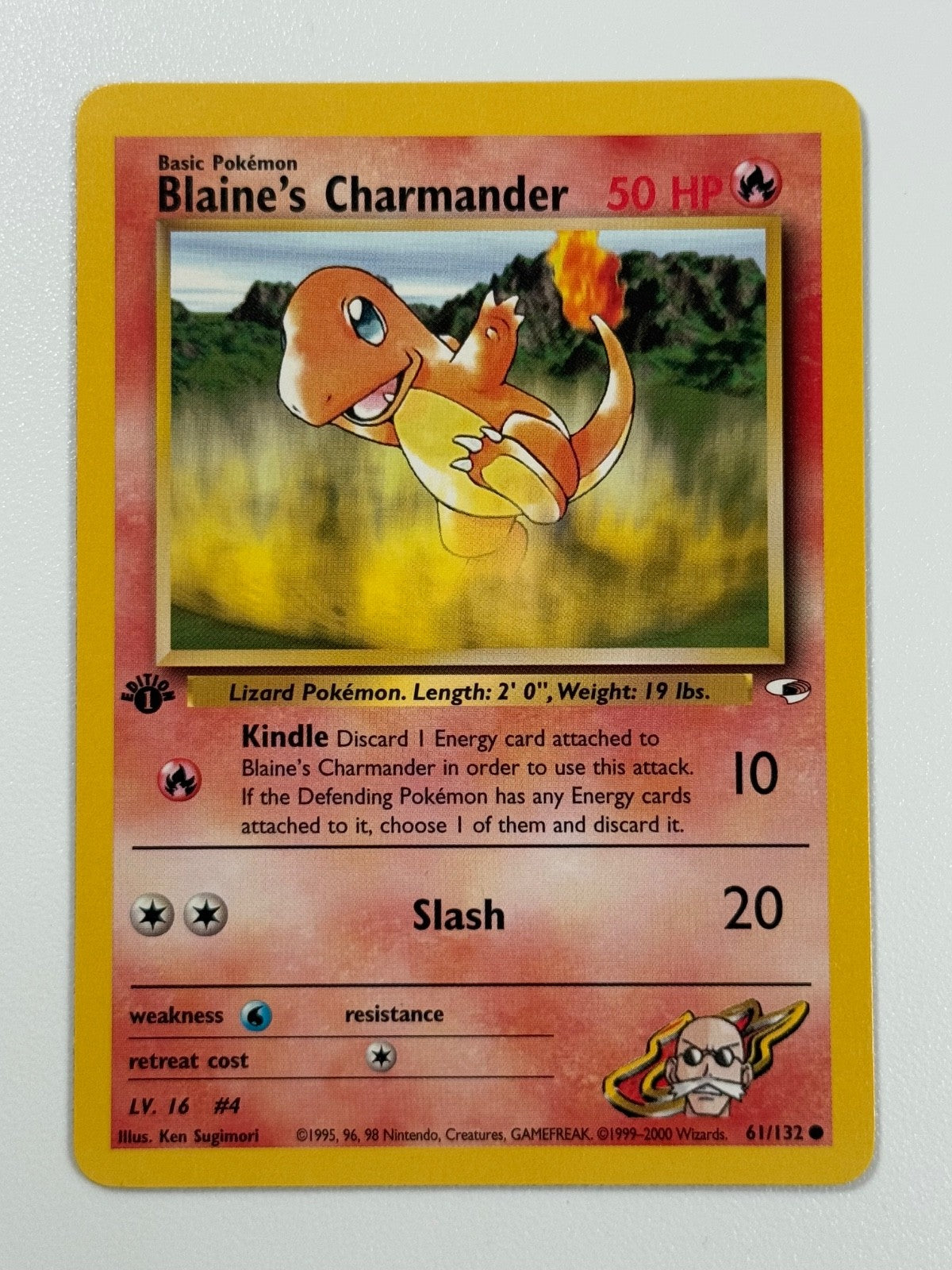 Pokémon Cards Blaine's Charmander 61/132 1ST EDITION Gym Heroes WOTC Common0