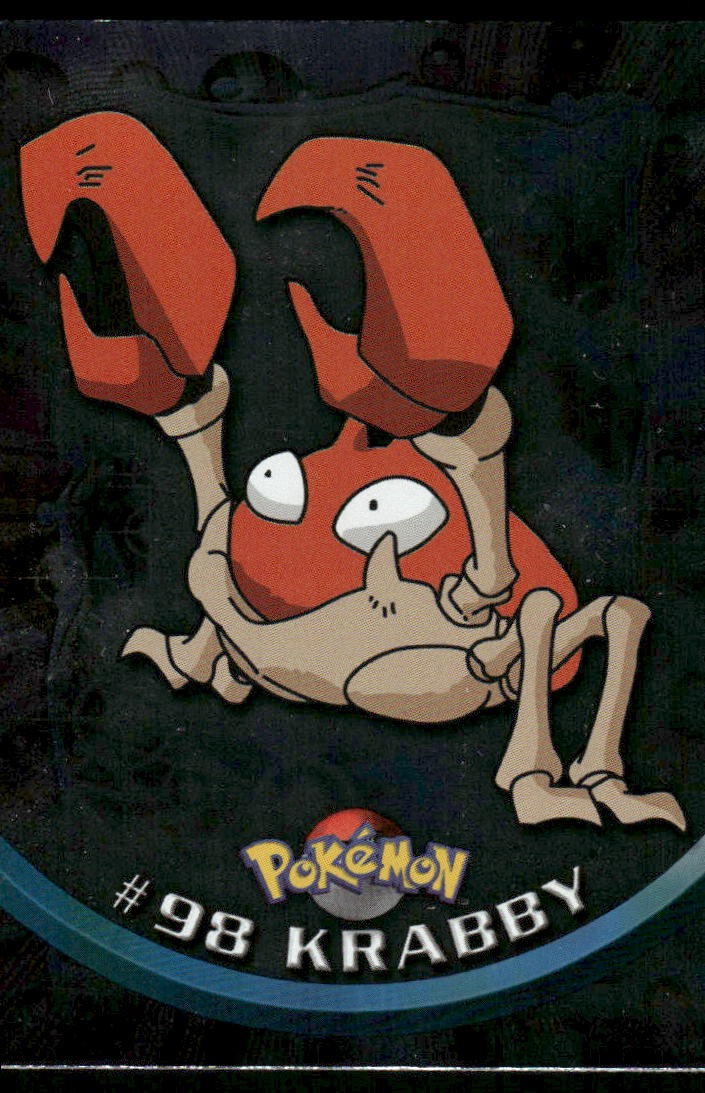 Pokemon Cards Krabby #98 Topps Trading Cards HOLO Series 2 NM *20