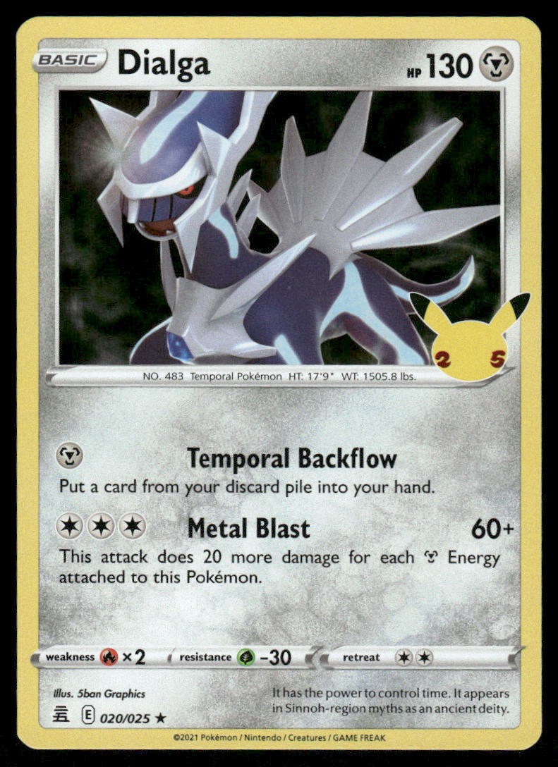 Pokemon Cards Dialga 020/025 Celebrations Rare NM *10
