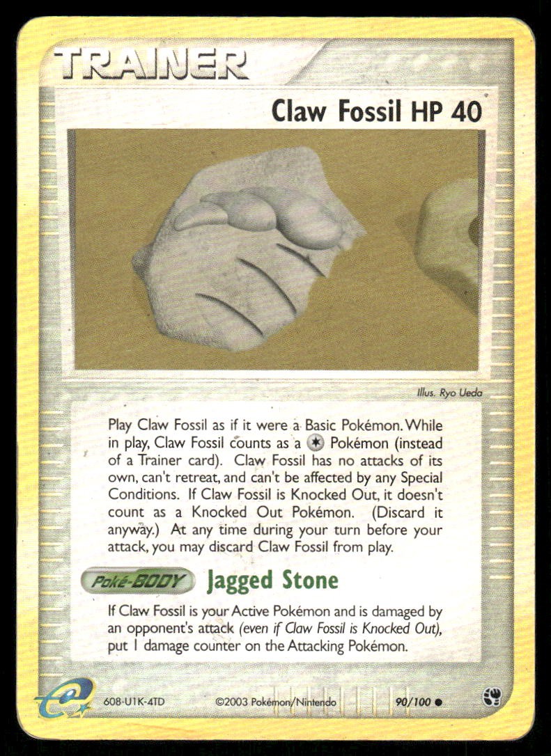 Pokemon Cards Claw Fossil 90/100 Sandstorm Common NM0
