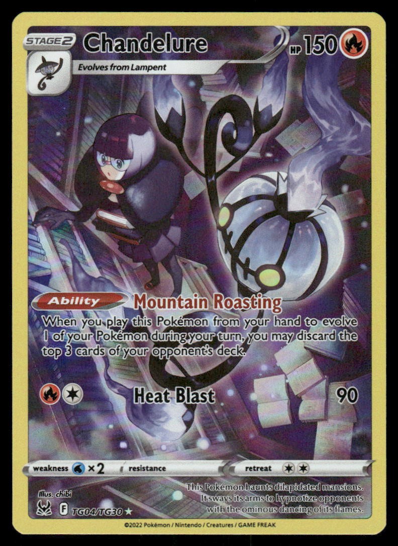 Pokemon Cards Chandelure TG04/TG30 Lost Origin Trainer Gallery Holo NM0