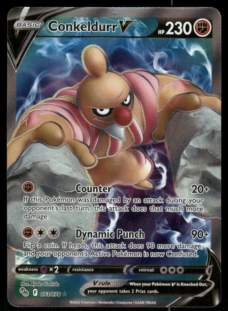 Pokemon Cards Conkeldurr V 073/078 Pokemon GO Rare Ultra NM0