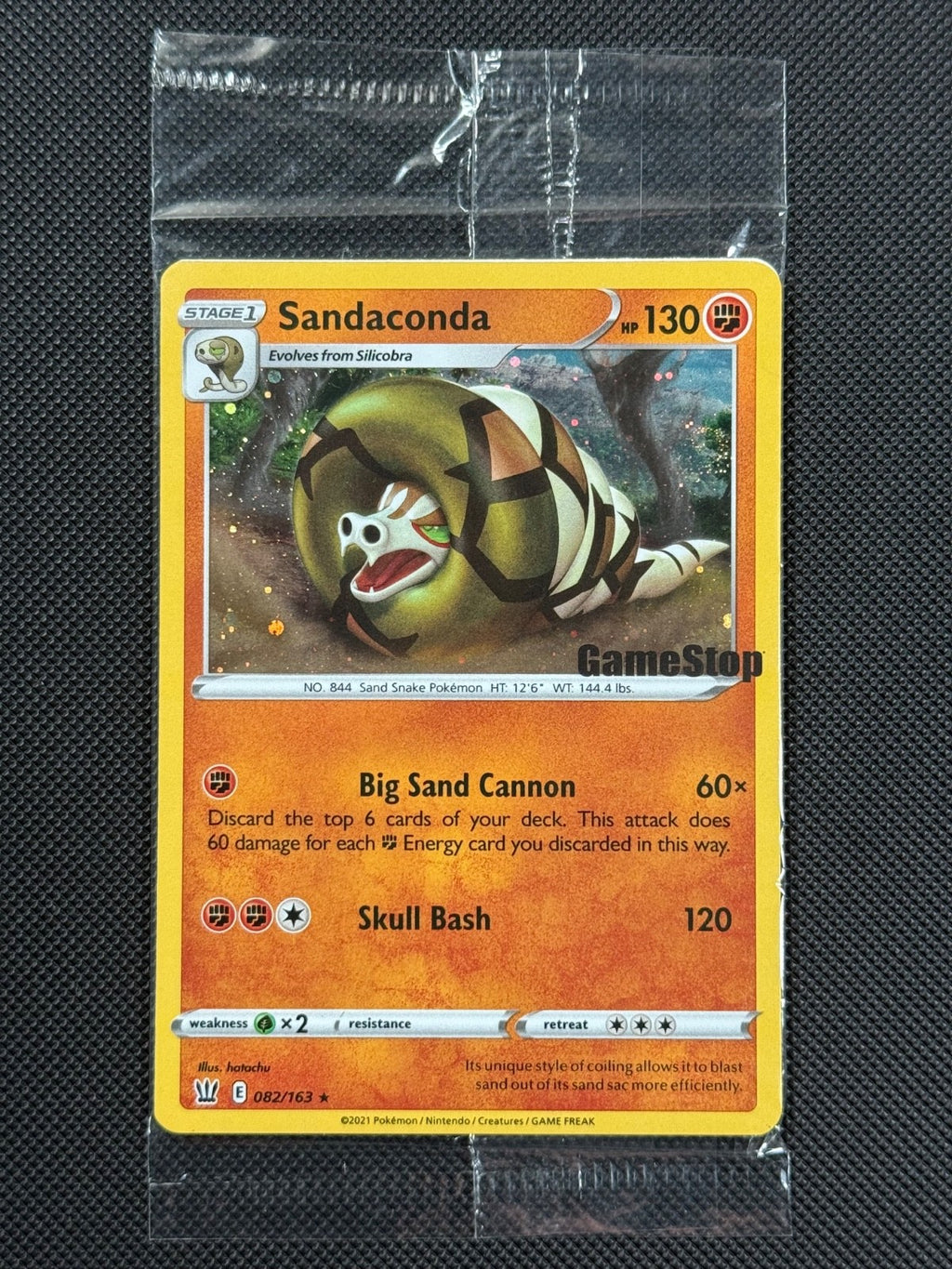 Sandaconda 082/163 GAMESTOP Exclusive Pokémon Card Holo Promo Sealed0