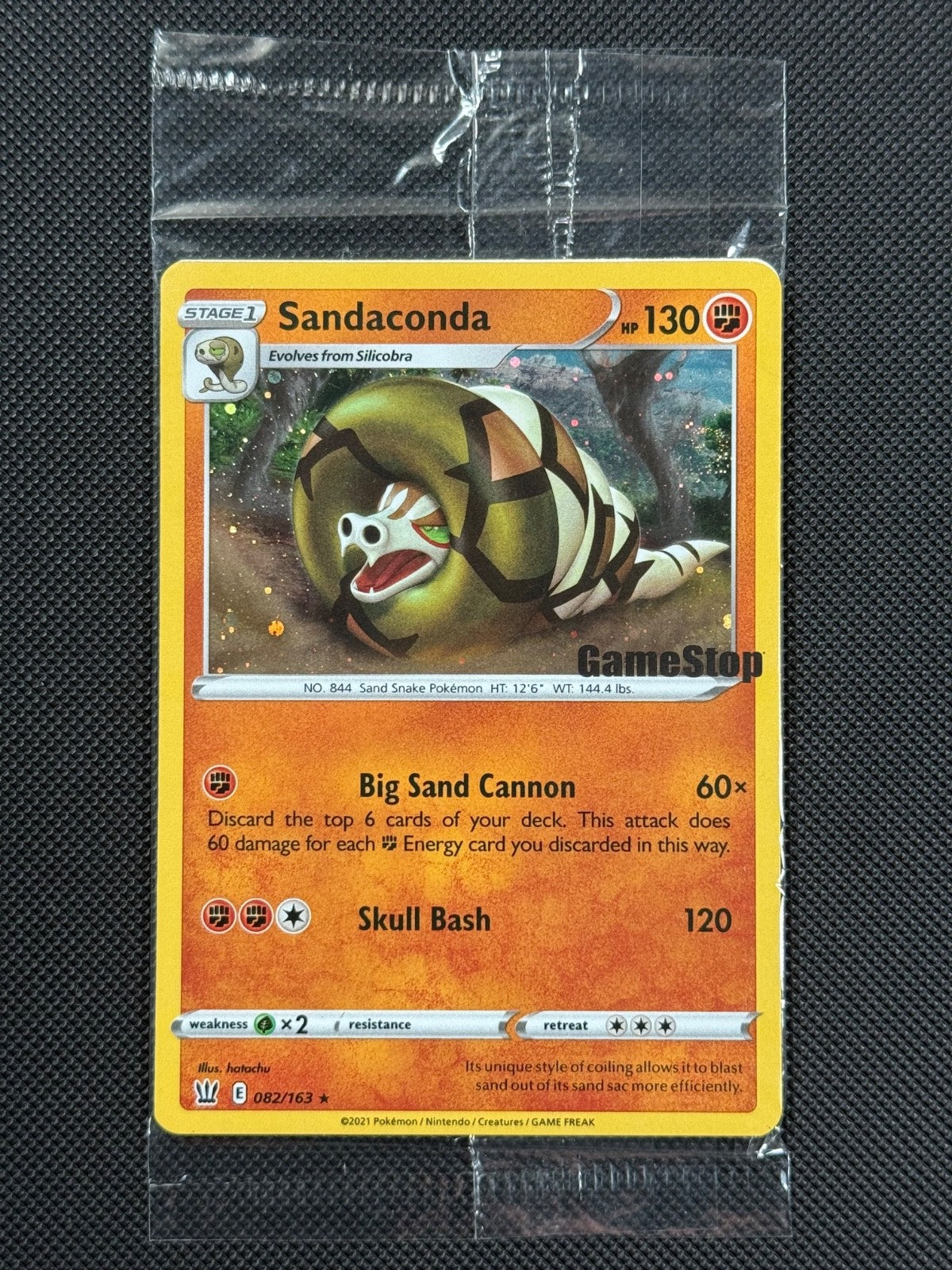 Sandaconda 082/163 GAMESTOP Exclusive Pokémon Card Holo Promo Sealed0