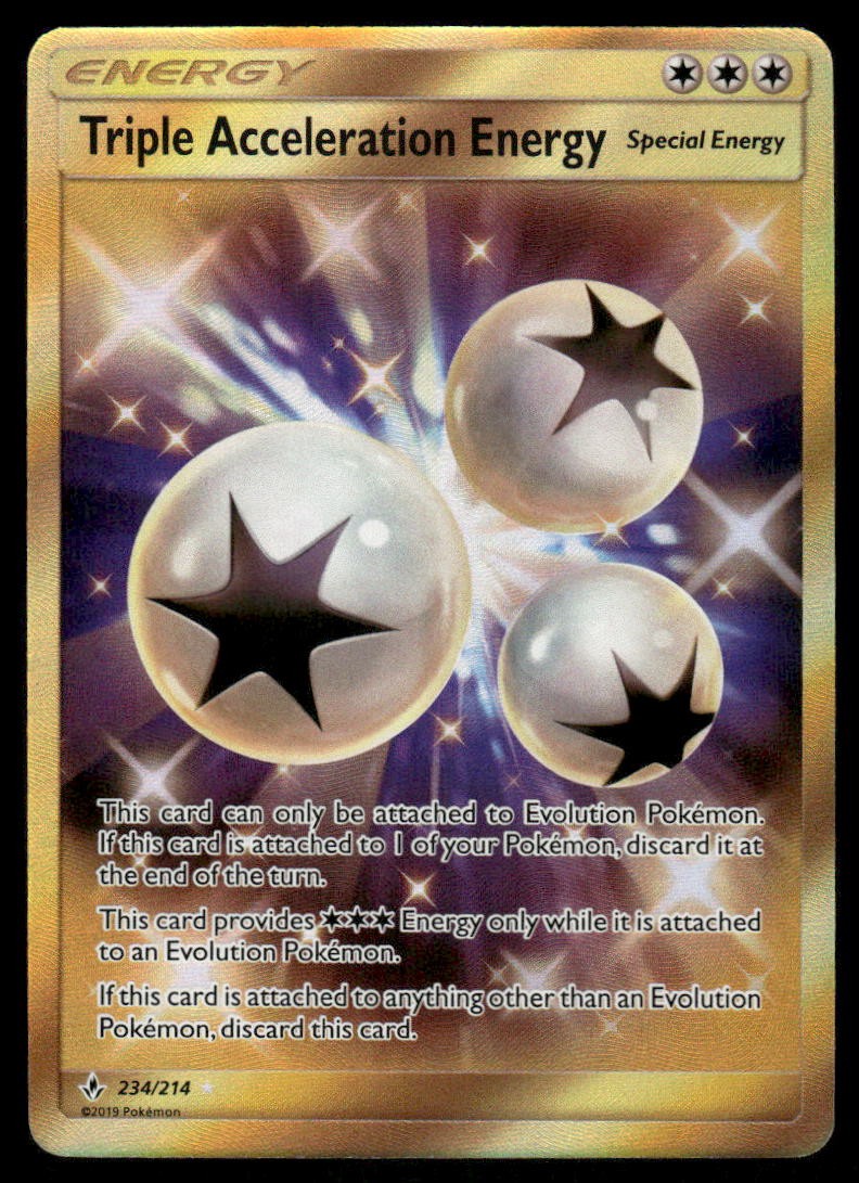 Pokemon Cards Triple Acceleration Energy 234/214 Unbroken Bonds Secret Rare NM0