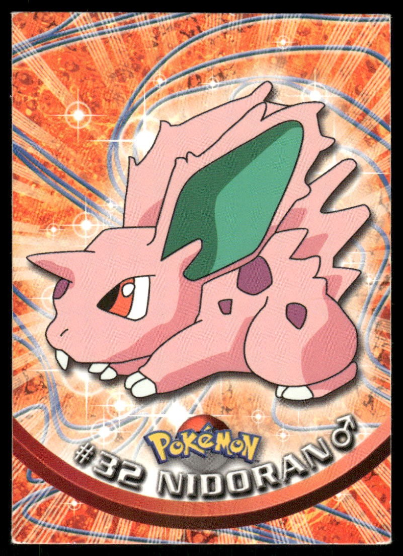 Pokemon Cards Nidoran #32 Topps Trading Cards Series 1 MP *10