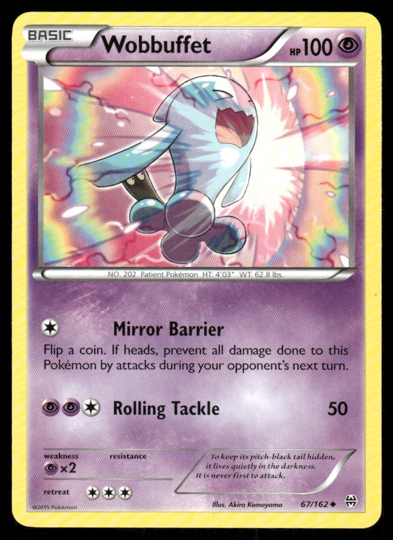 Pokemon Cards Wobbuffet 67/162 BREAKthrough XY Uncommon NM0