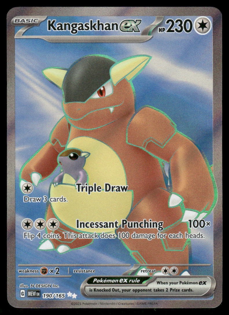 Pokemon Cards Kangaskhan ex 190/165 151 Ultra Rare NM *30