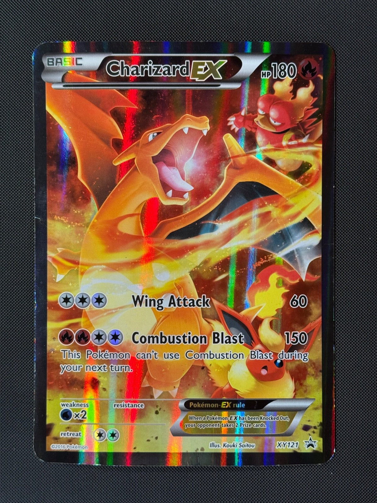 Charizard EX XY121 JUMBO Pokémon Card Black Star Promo Holo 2016 Full Art LP2