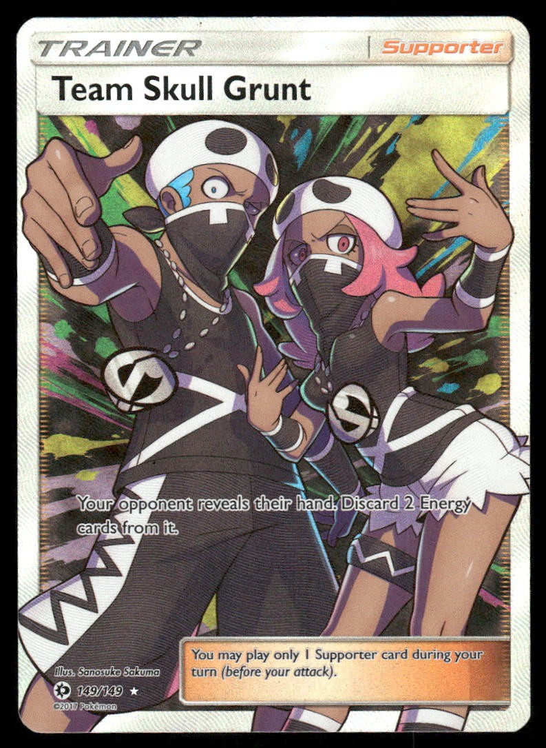 Pokemon Cards Team Skull Grunt 149/149 Sun & Moon Rare Ultra LP0
