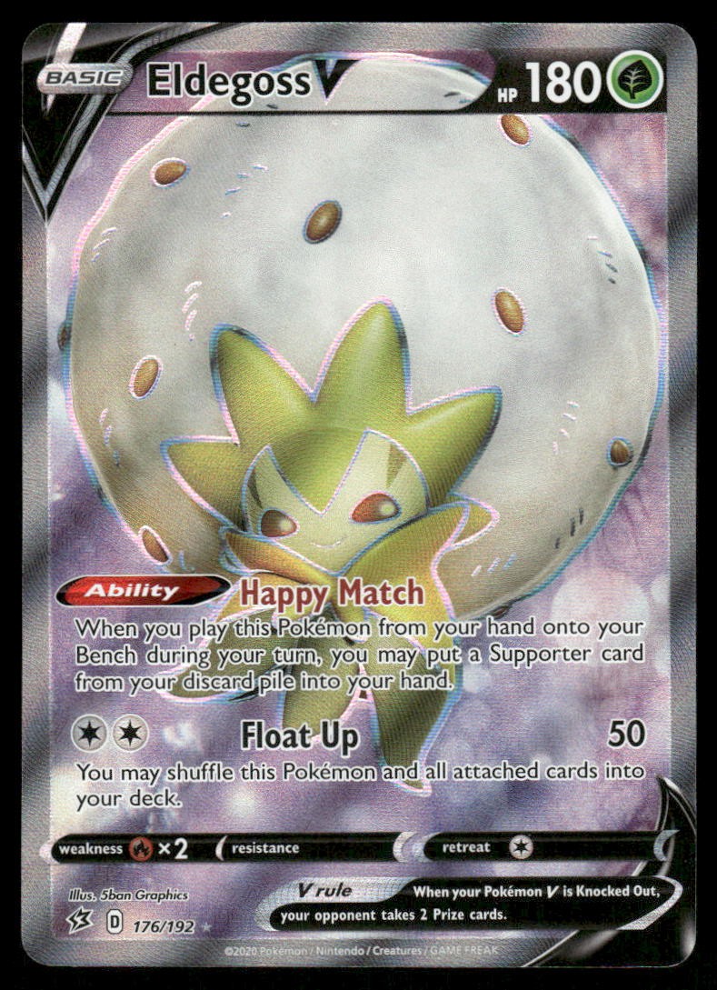 Pokemon Cards Eldegoss V 176/192 Rebel Clash Rare Ultra NM0
