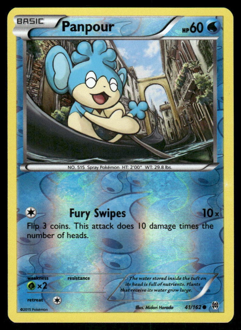 Pokemon Cards Panpour 41/162 Reverse Holo BREAKthrough XY NM0