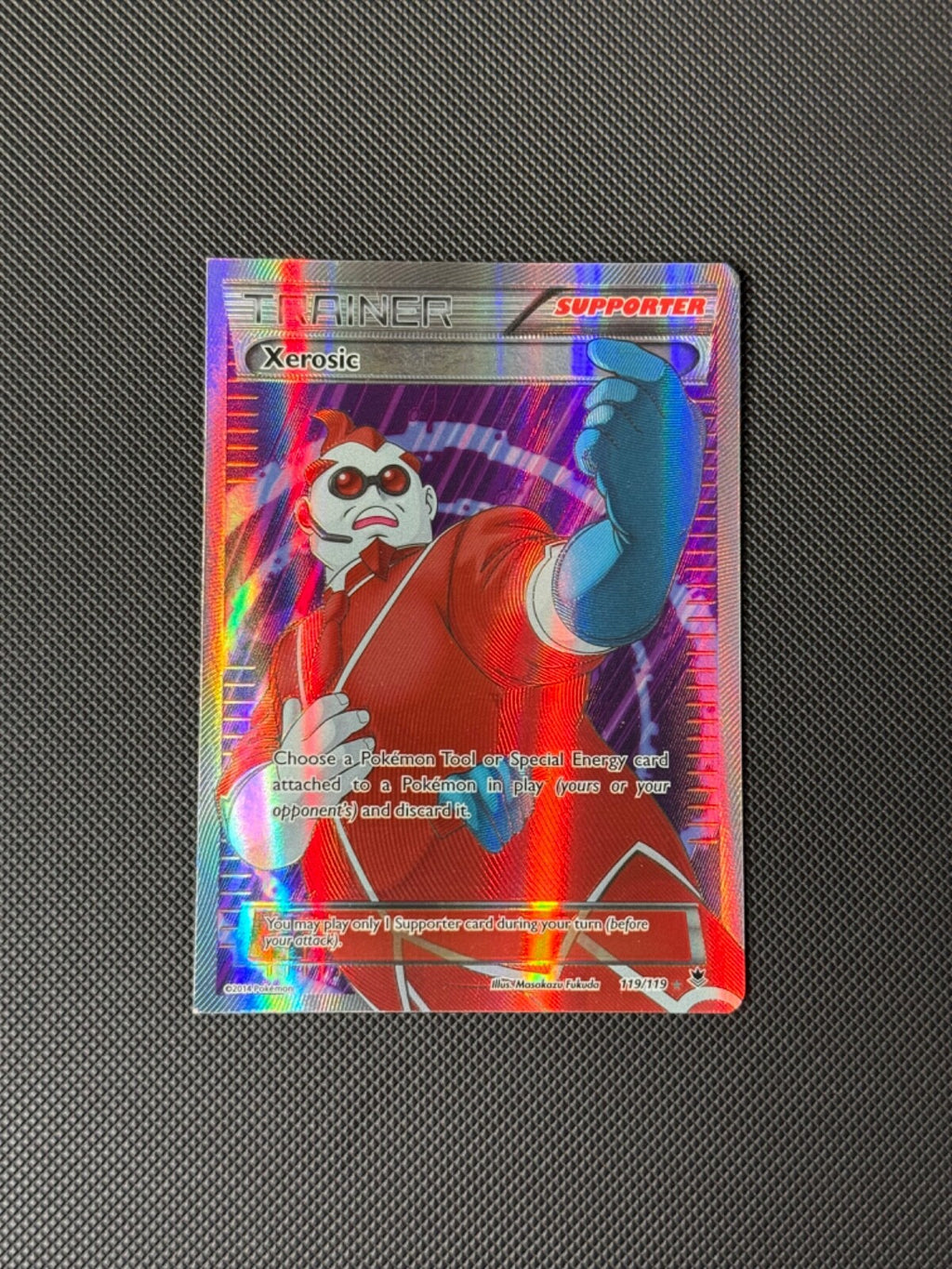 Xerosic 119/119 CUT ERROR Full Art Pokémon Card XY Phantom Forces HOLO0