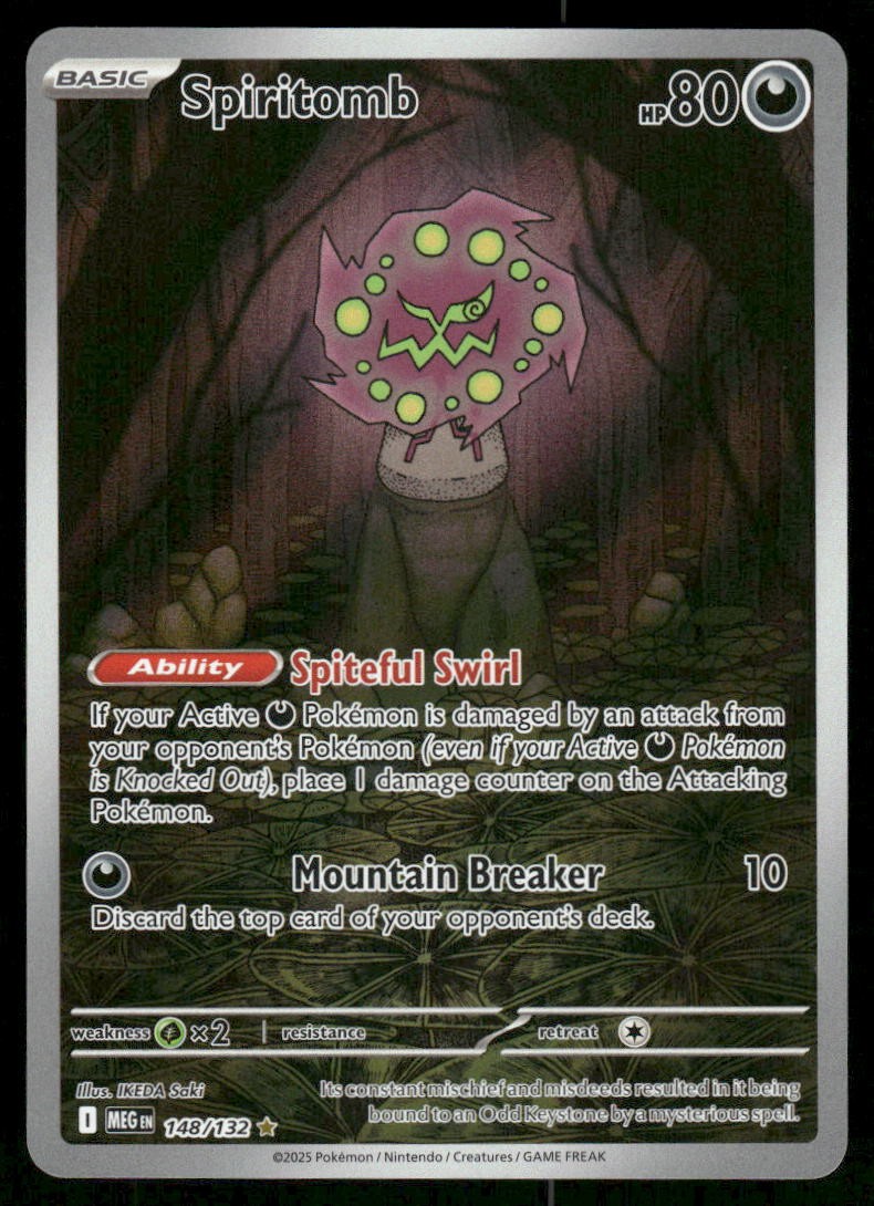 Pokemon Cards Spiritomb 148/132 Mega Evolution Illustration Rare NM0