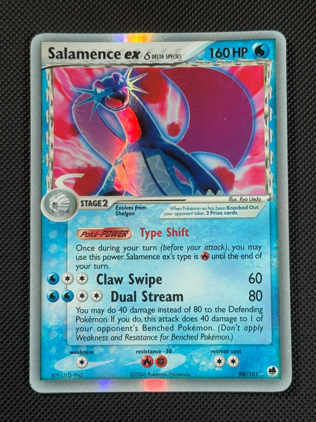Salamence ex 98/101 HOLO Pokémon Card EX Dragon Frontiers Holo Rare0