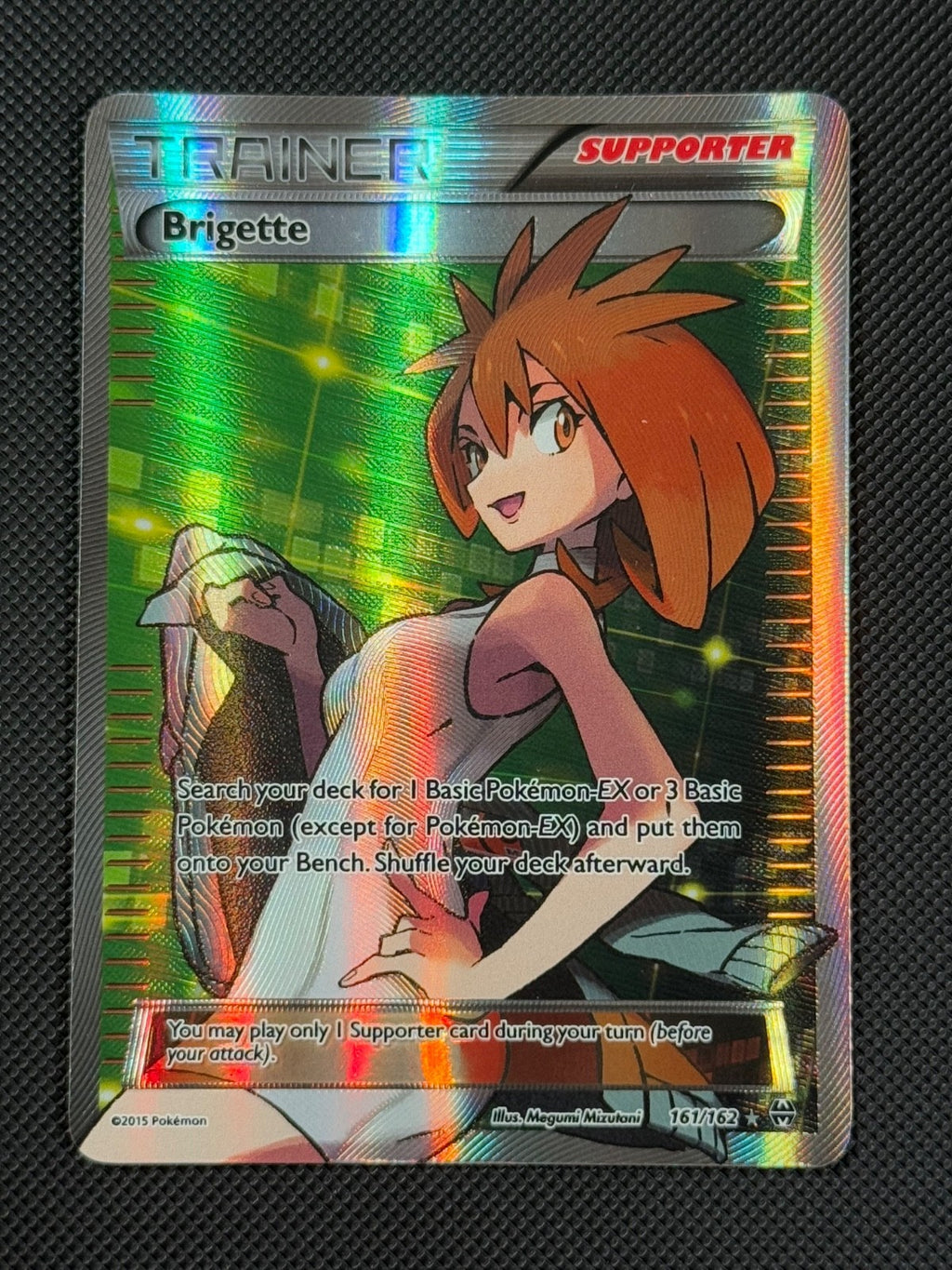 Brigette 161/162 FULL ART Pokémon Card XY Breakthrough Trainer Holo Rare0