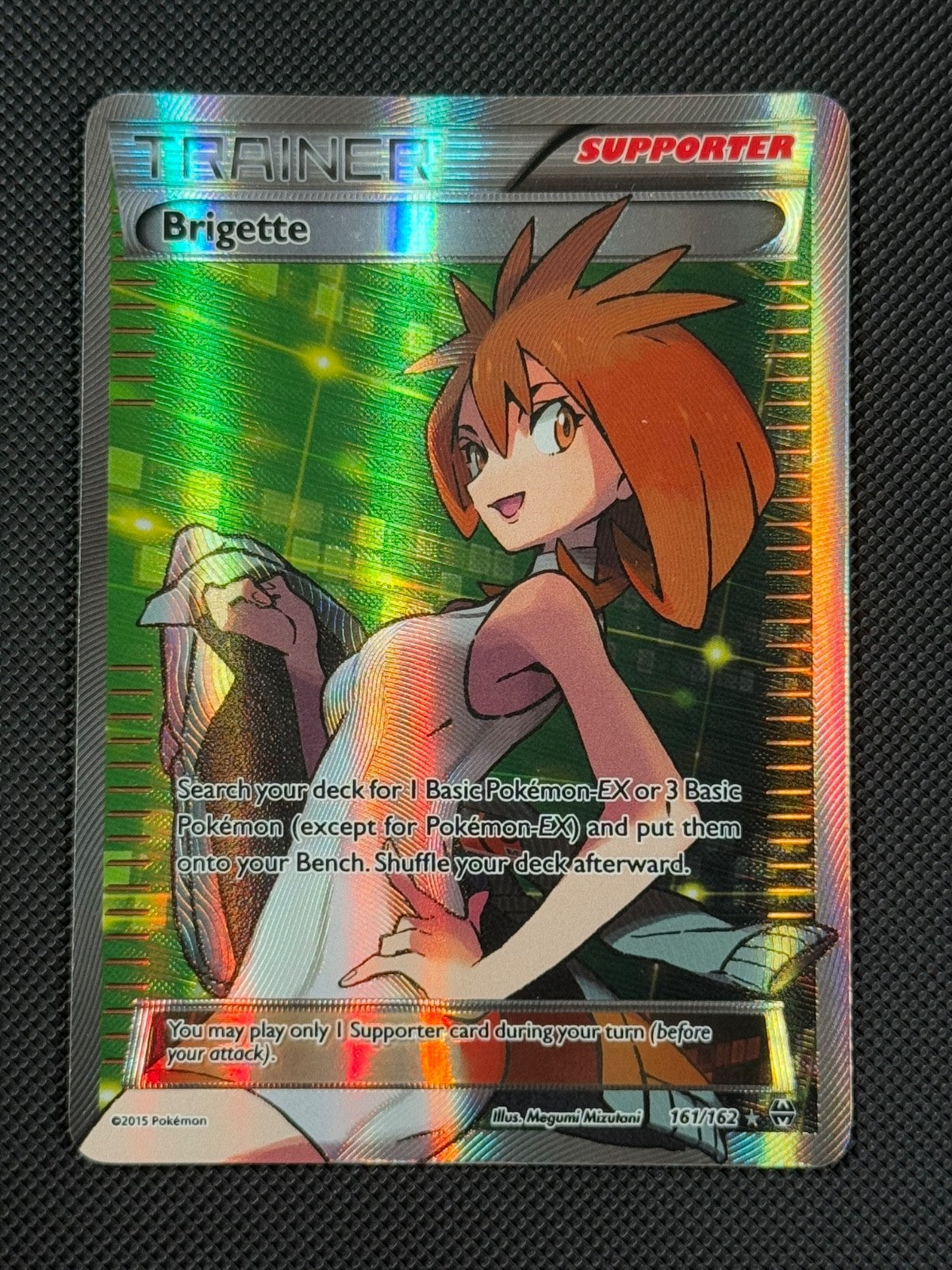 Brigette 161/162 FULL ART Pokémon Card XY Breakthrough Trainer Holo Rare0
