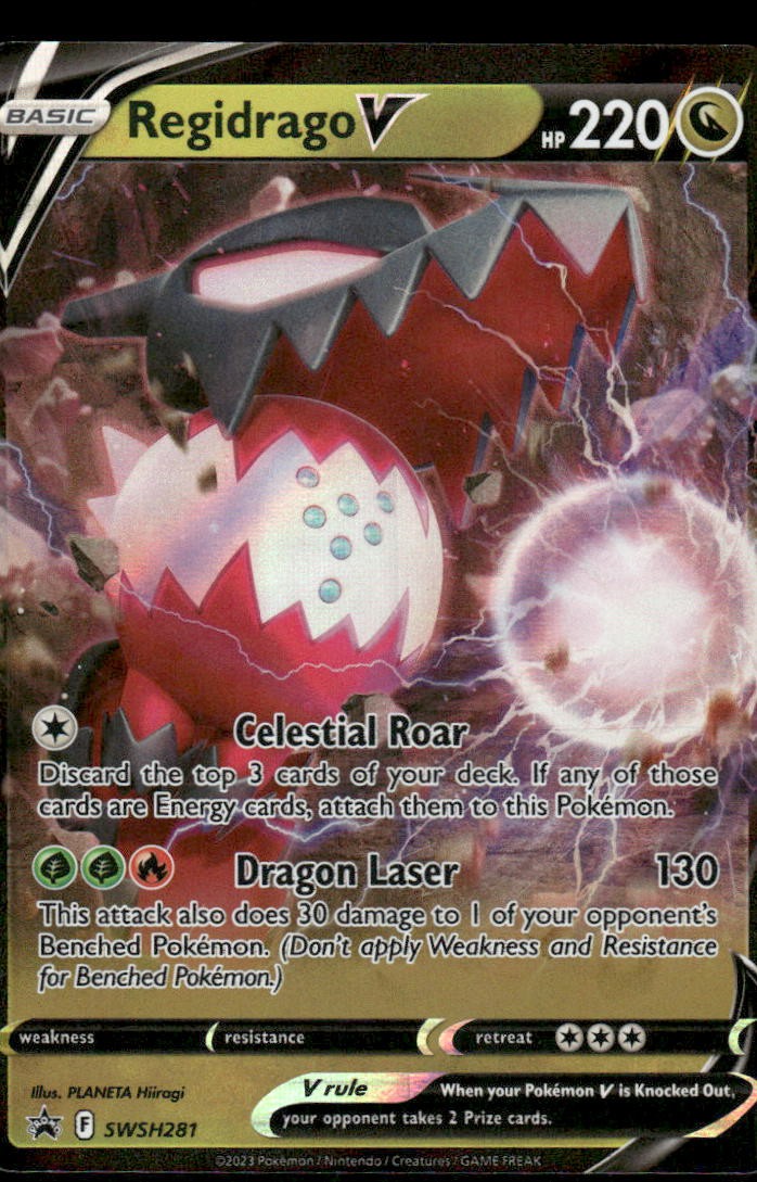 Pokemon Cards Regidrago V SWSH281 SWSH Black Star Promo NM *30