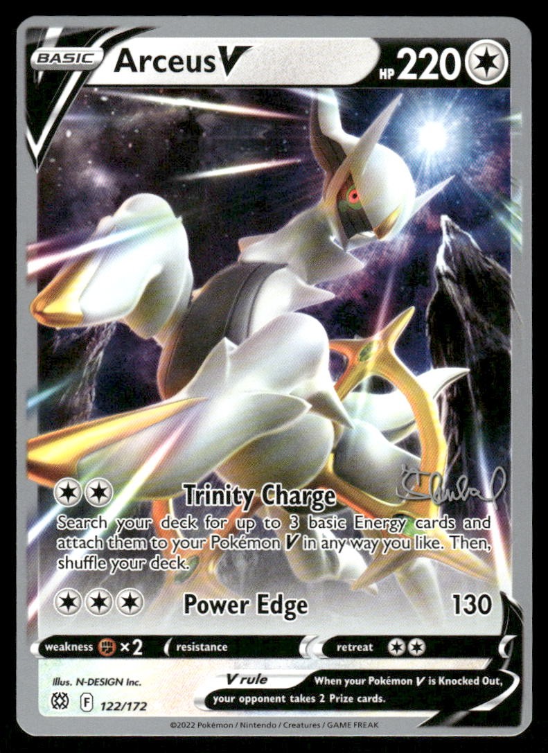 Pokemon Cards Arceus V 122/172 Brilliant Stars World Championships 2022 NM0