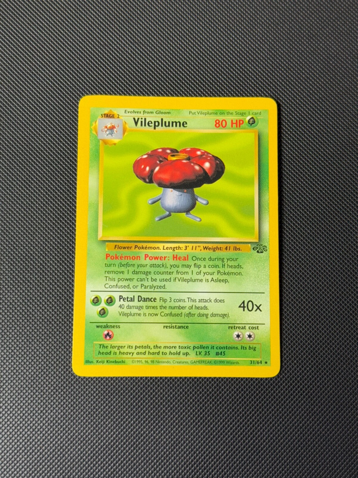 Vileplume 31/64 Regular Pokémon Card Jungle Unlimited Non Holo Rare WOTC0
