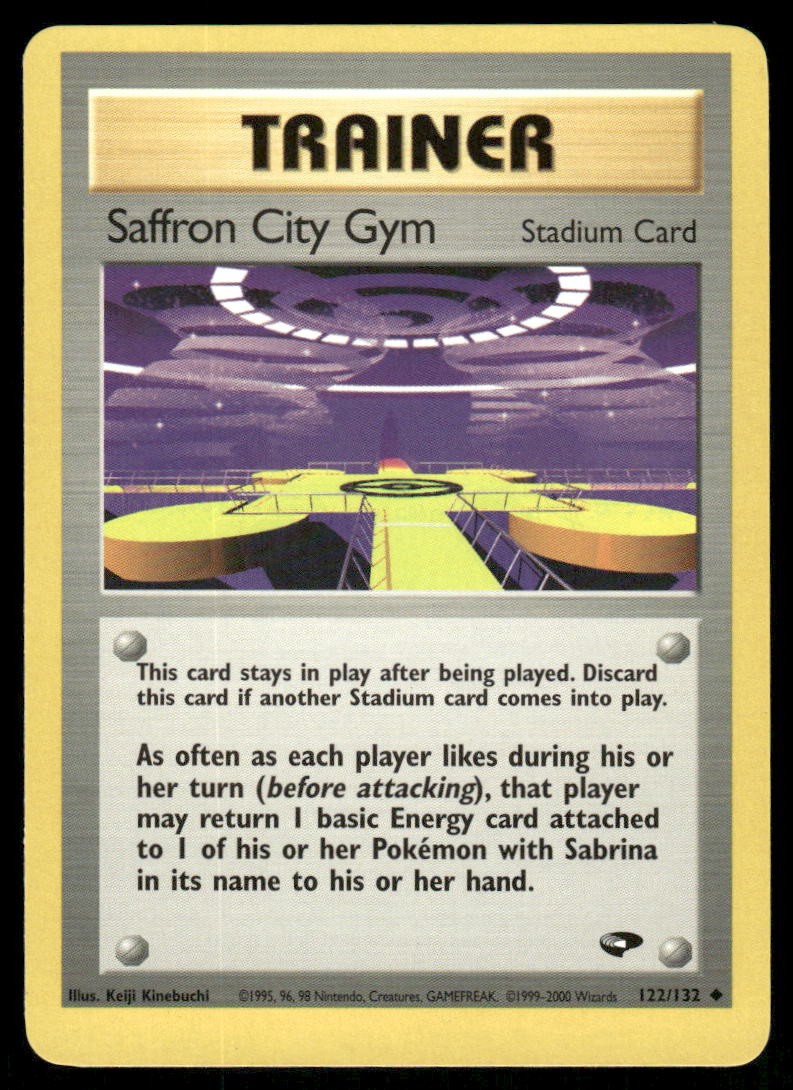 Pokemon Cards Saffron City Gym 122/132 UNLIMITED Gym Challenge WOTC Uncommon NM0