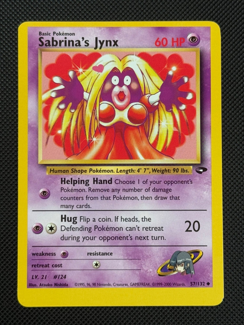 Sabrina's Jynx 57/132 REGULAR Pokémon Card WOTC Gym Challenge Uncommon0
