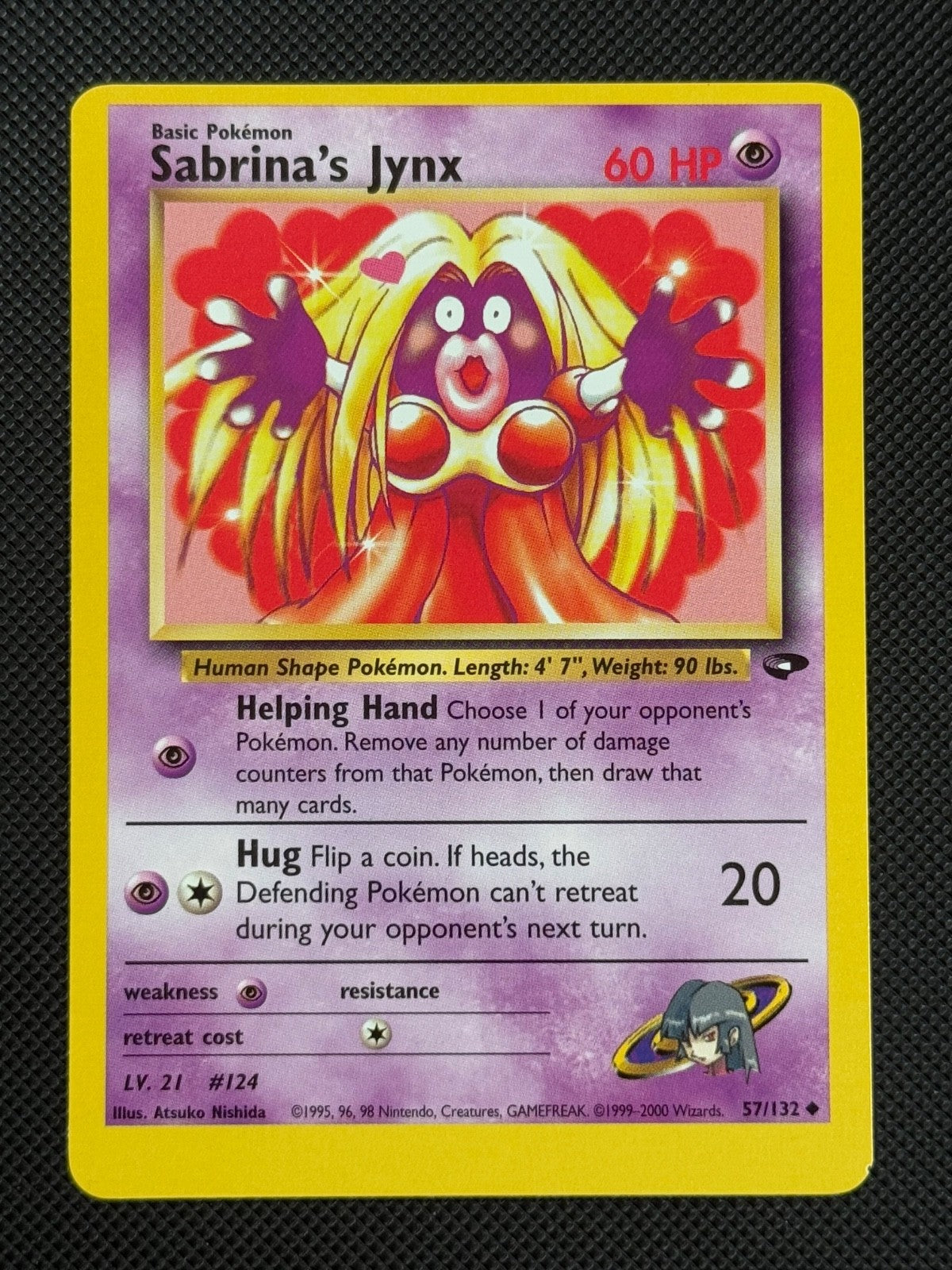 Sabrina's Jynx 57/132 REGULAR Pokémon Card WOTC Gym Challenge Uncommon0