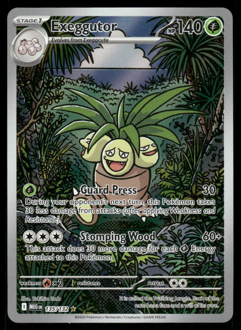 Pokemon Cards Exeggutor 135/132 Mega Evolution Illustration Rare NM *30
