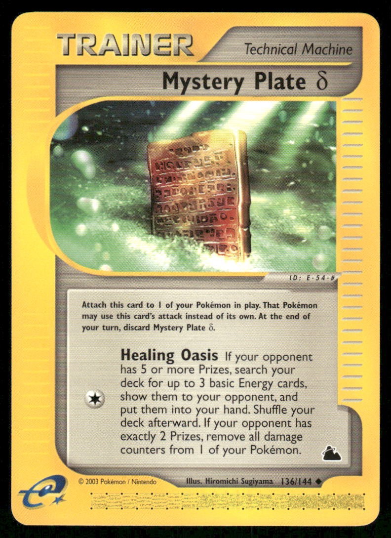Pokemon Cards Mystery Plate 136/144 Skyridge WOTC Uncommon NM0