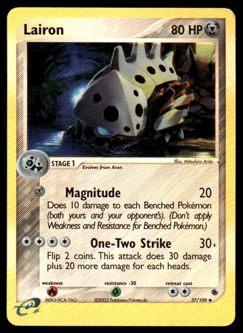 Pokemon Cards Lairon 37/109 Ruby & Sapphire Uncommon NM0