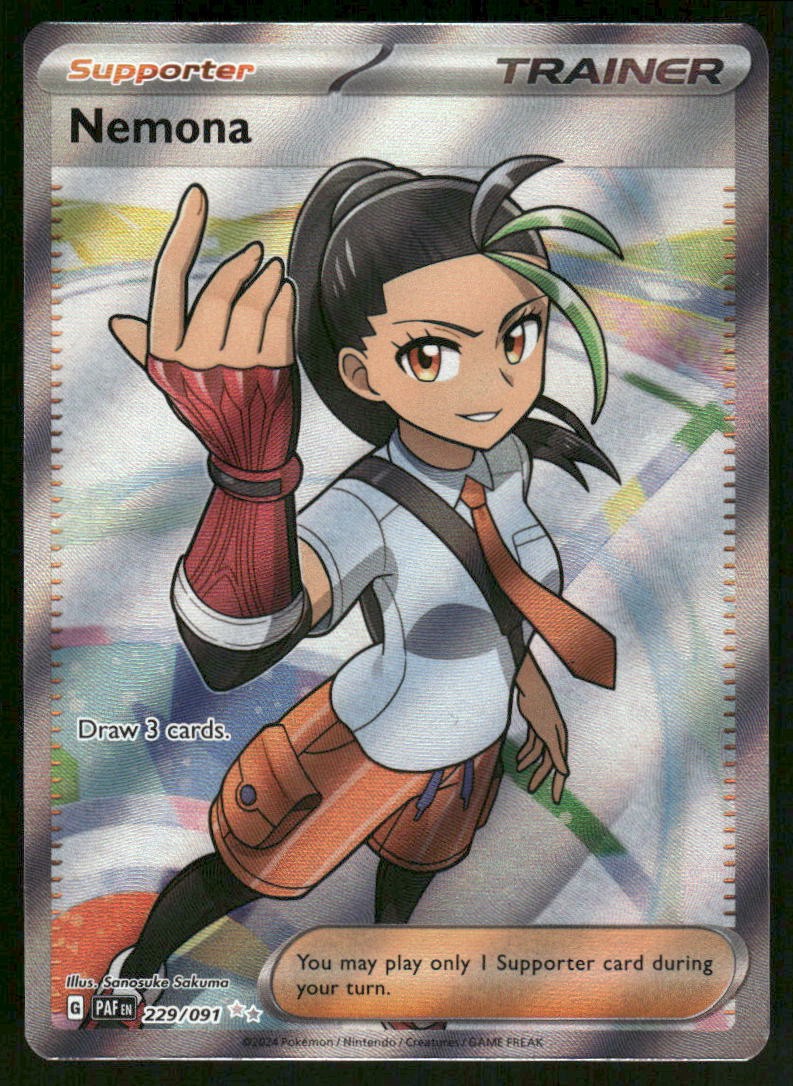 Pokemon Cards Nemona 229/091 Paldean Fates Ultra Rare NM0