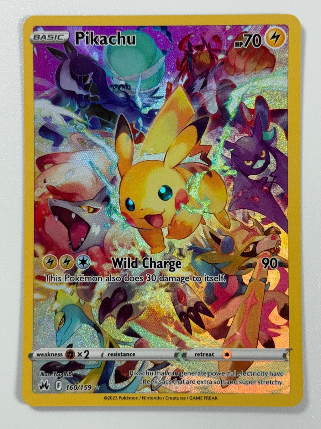 Pokémon Cards Pikachu 160/159 Crown Zenith Sword & Shield Secret Rare Holo0