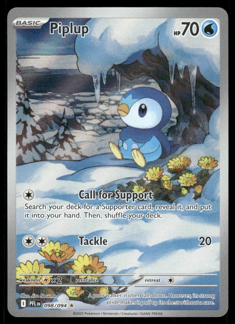 Pokemon Cards Piplup 098/094 Phantasmal Flames Illustration Rare NM0
