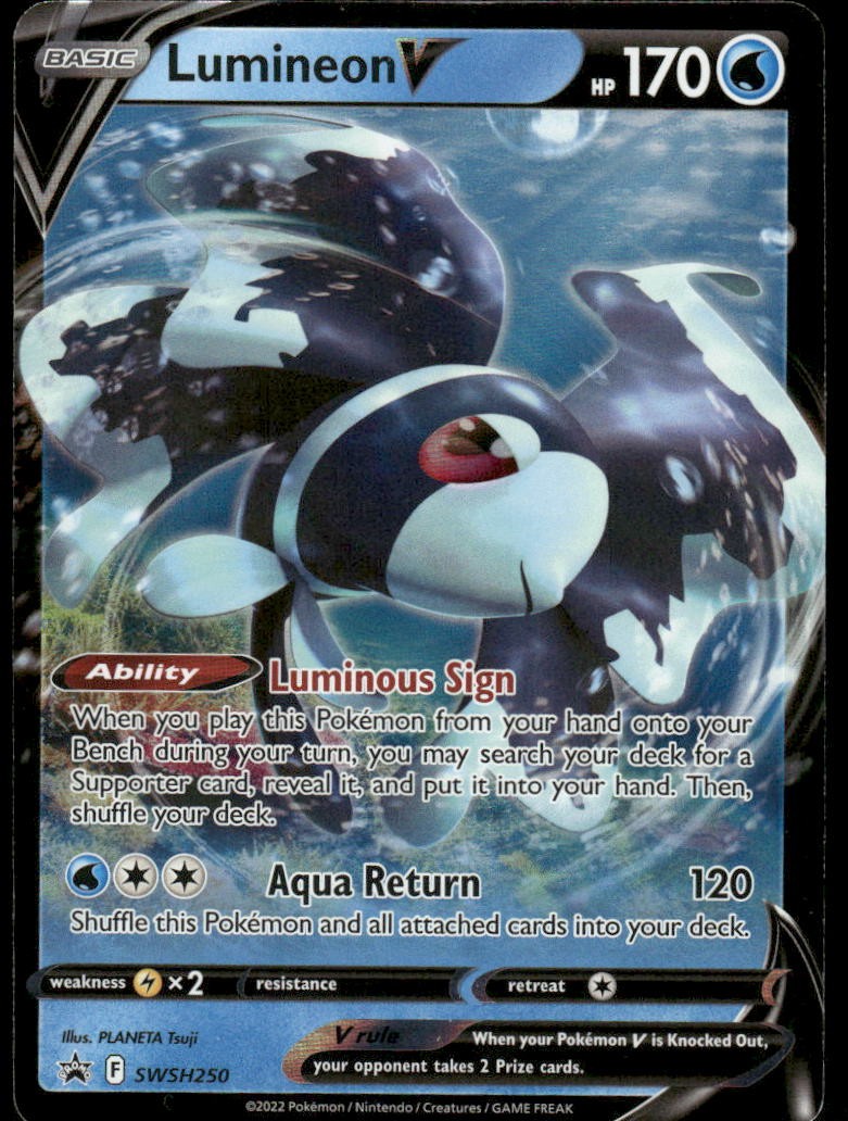 Pokemon Cards Lumineon V SWSH250 SWSH Black Star Promo NM0