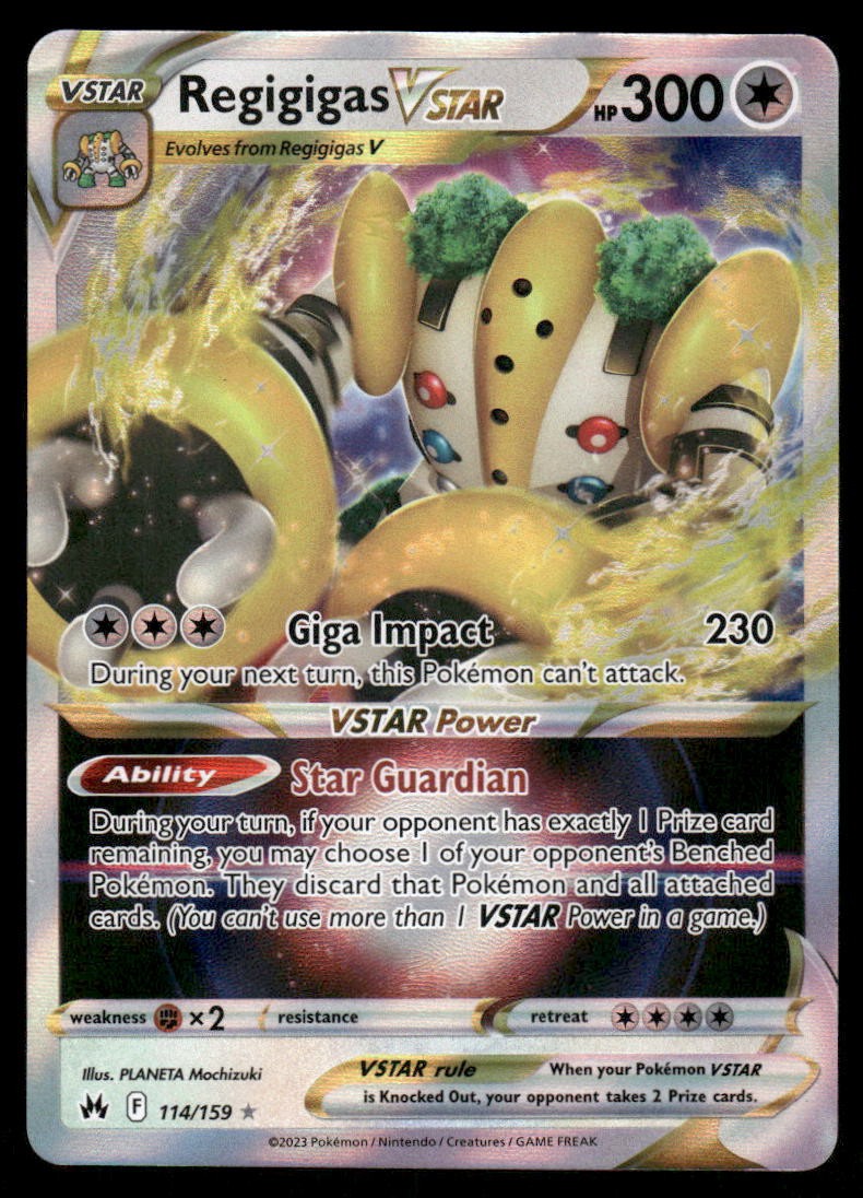 Pokemon Cards Regigigas VSTAR 114/159 Crown Zenith Holo Rare VSTAR NM0