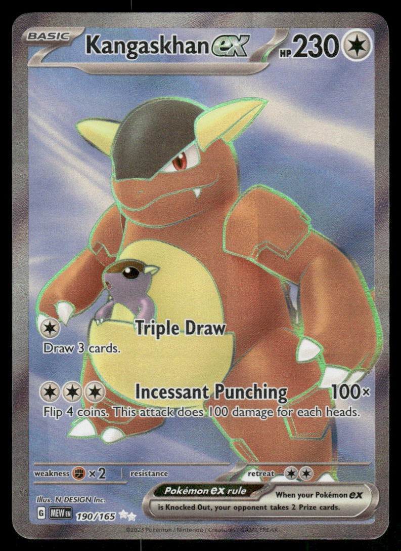 Pokemon Cards Kangaskhan ex 190/165 151 Ultra Rare NM *20