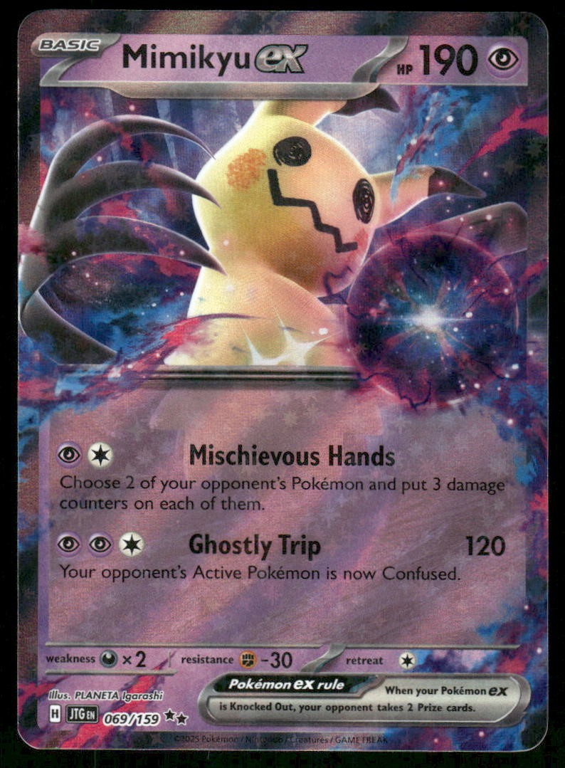 Pokemon Cards Mimikyu ex 069/159 Journey Together Double Rare NM0