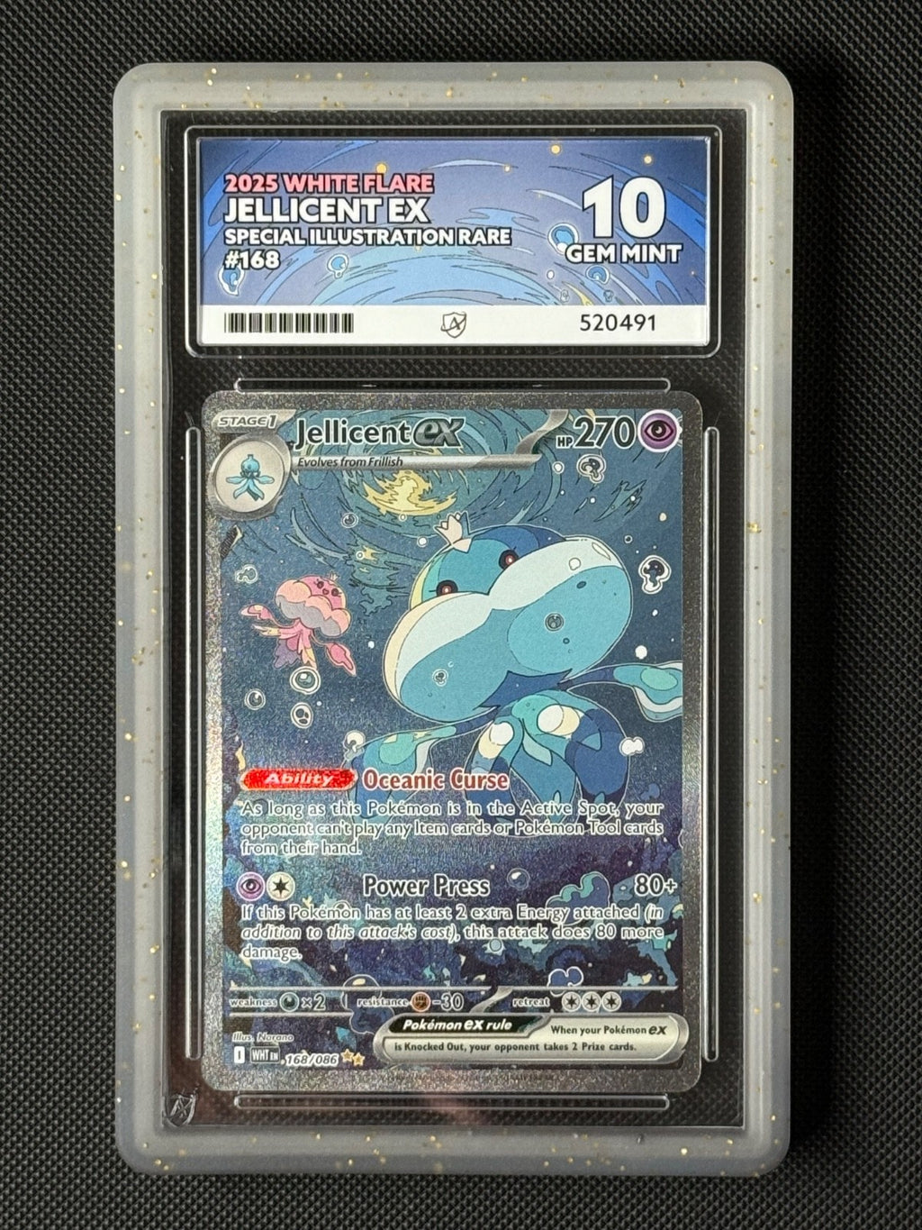 ACE 10 Jellicent ex 168/086 SIR Pokémon Card S&V White Flare GEM MINT0