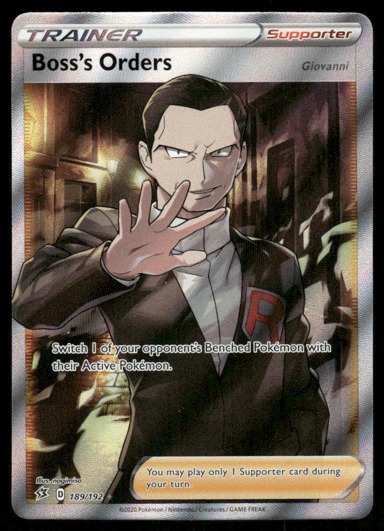 Pokemon Cards Boss's Orders 189/192 Rebel Clash Rare Ultra NM0