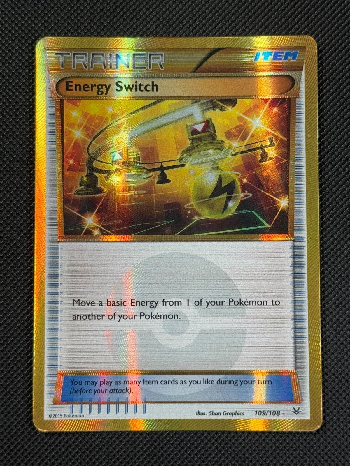 Energy Switch 109/108 SECRET RARE Pokémon Card XY Roaring Skies Holo Rare0