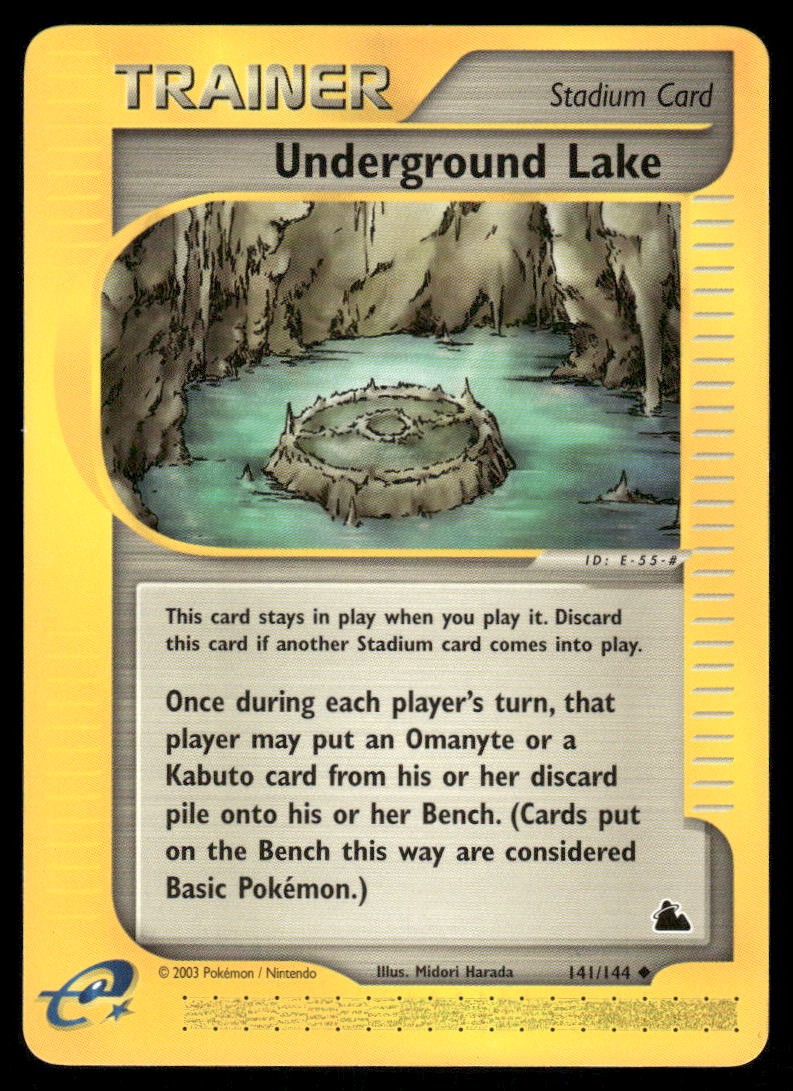 Pokemon Cards Underground Lake 141/144 Skyridge WOTC Uncommon LP0