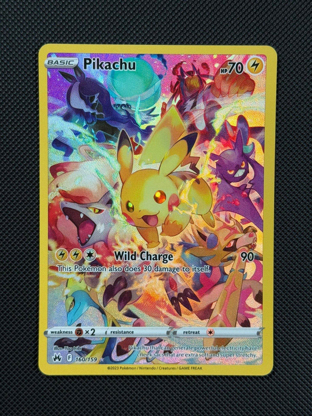 Pokémon Cards Pikachu 160/159 Crown Zenith Sword & Shield Secret Rare Holo1