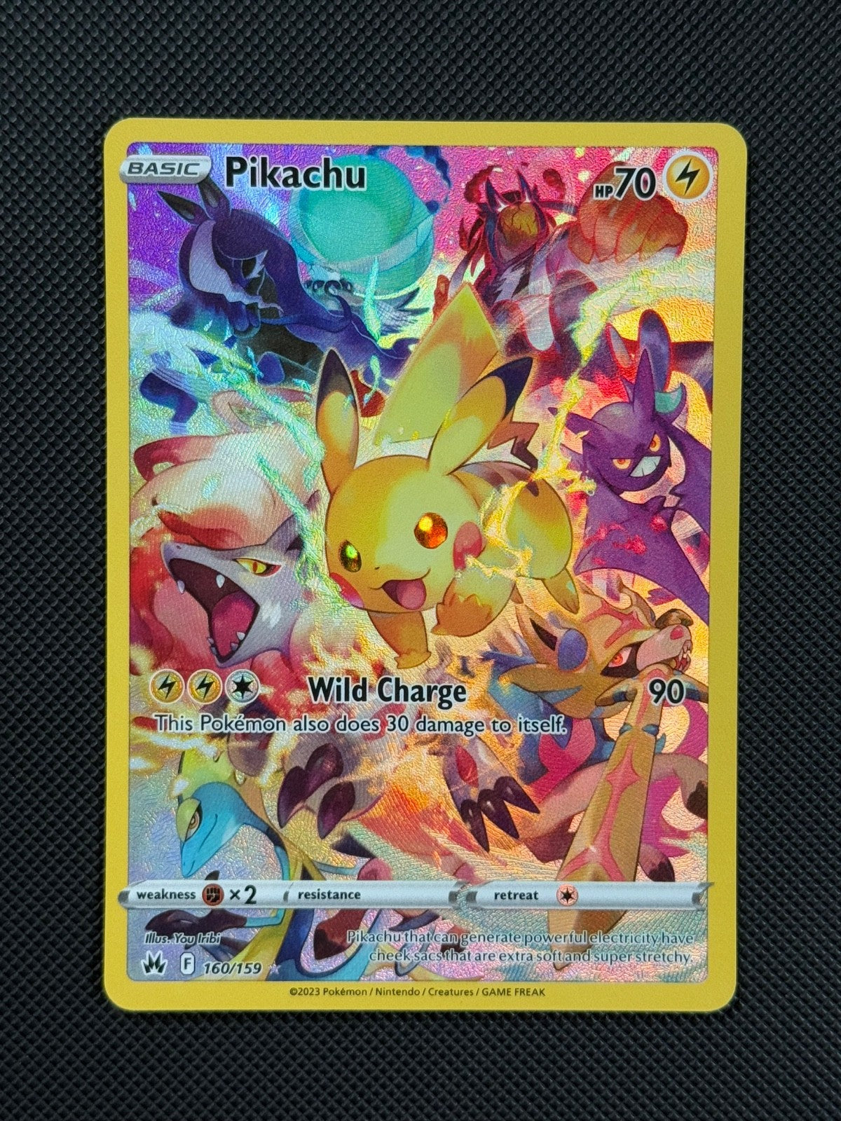 Pokémon Cards Pikachu 160/159 Crown Zenith Sword & Shield Secret Rare Holo1
