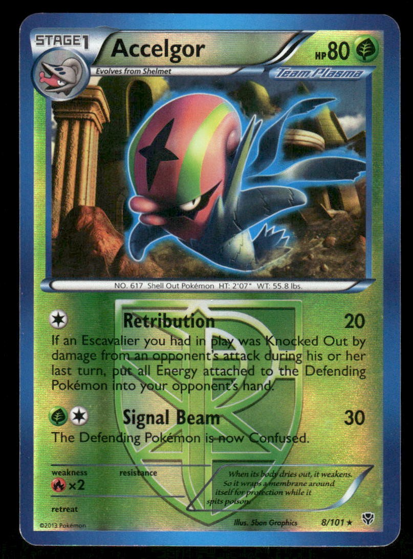 Pokemon Cards Accelgor 8/101 Plasma Blast Rare MP0