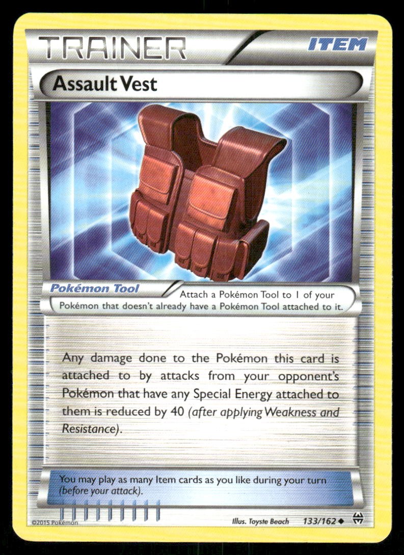 Pokemon Cards Assault Vest 133/162 BREAKthrough XY Uncommon NM0