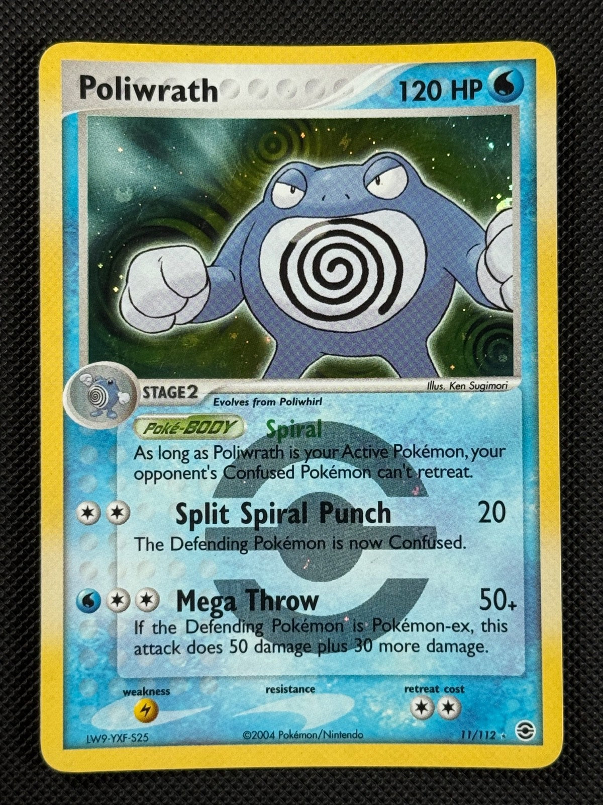 Poliwrath 11/112 REVERSE HOLO Pokémon Card EX FireRed LeafGreen Holo Rare0