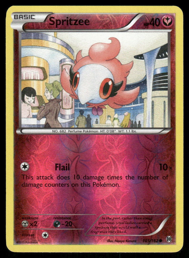 Pokemon Cards Spritzee 105/162 Reverse Holo BREAKthrough XY NM0