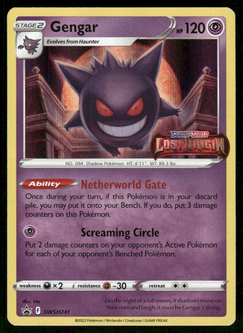 Pokemon Cards Gengar SWSH241 SWSH Black Star Promo NM *30